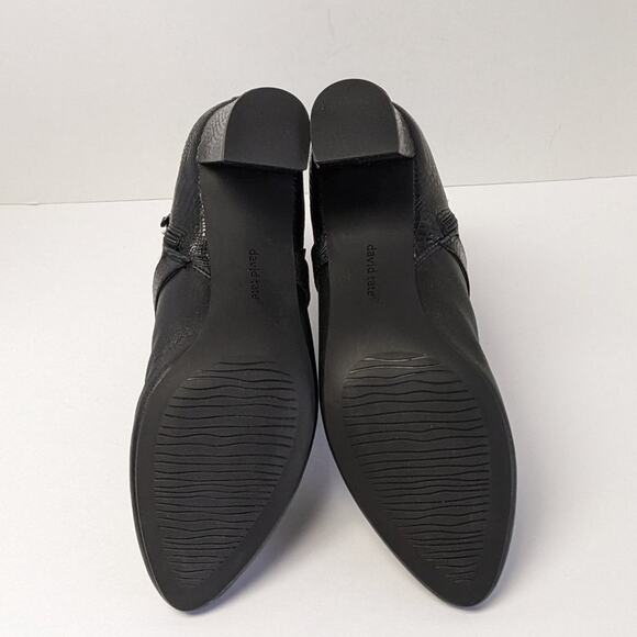 David Tate Inspire Ankle Booties, Black Leather, Women's 9 M - Picture 5 of 5